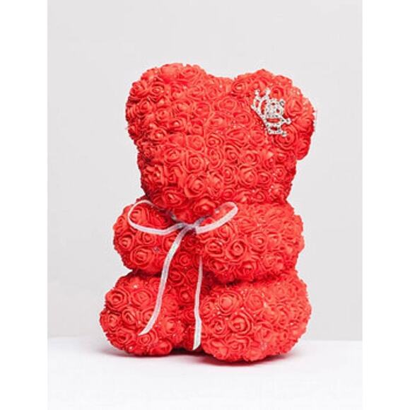 Handmade By Me Hot Red Rose Bear - Picture 2 of 2